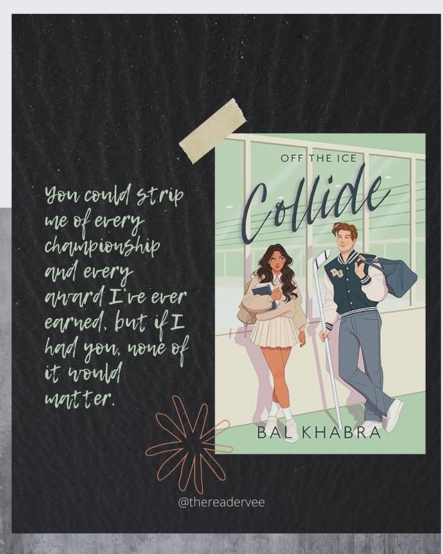 Instagram post by @thereadervee for Berkley Romance. Caption reads: 🏒 5/5 ❄️ I somehow accidentally ended up on a....
