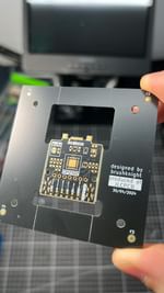 Instagram post by @brushknight for JLCPCB. Caption reads: [...] this project were kindly provided by @jlcpcb....