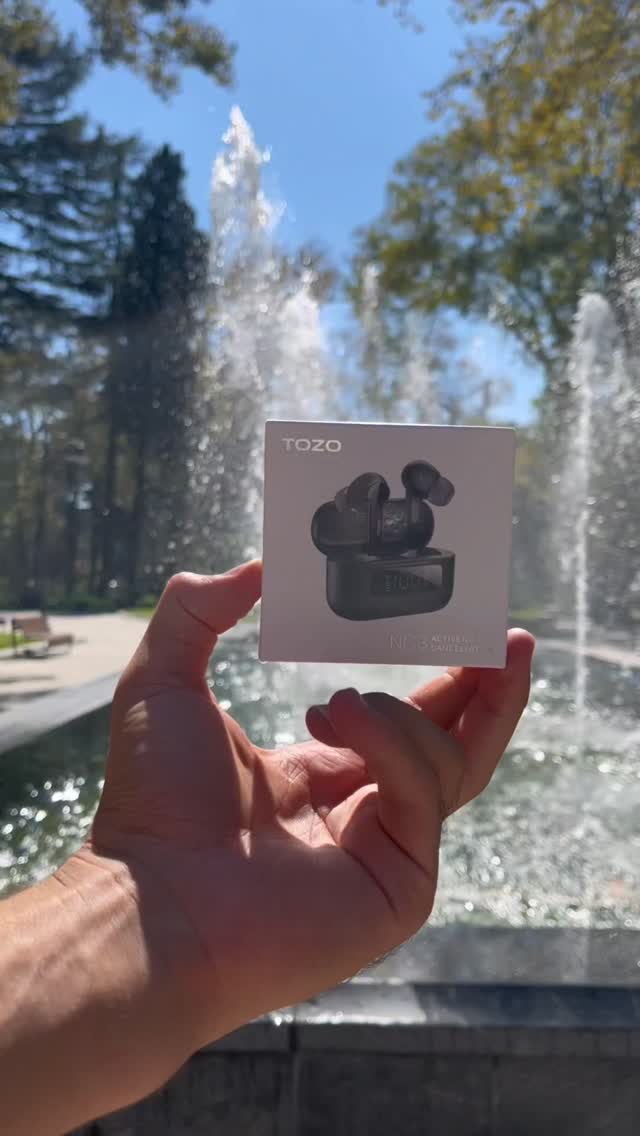 Instagram post by @irakk_li for TOZOSTORE. Caption reads: 🎶 TOZO NC3 — where style meets pure sound. Feel....