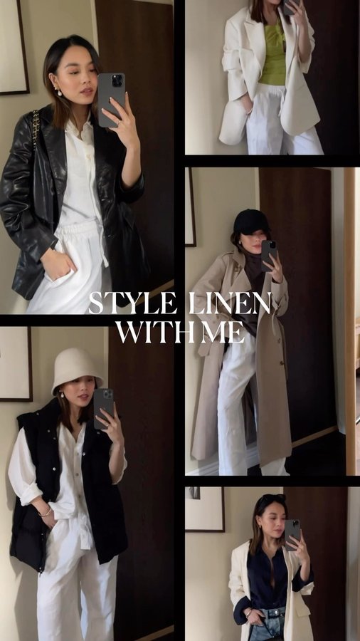 Instagram post by @lillehoang for Cubus. Caption reads: Ad. This is how I style @cubusofficial linen....