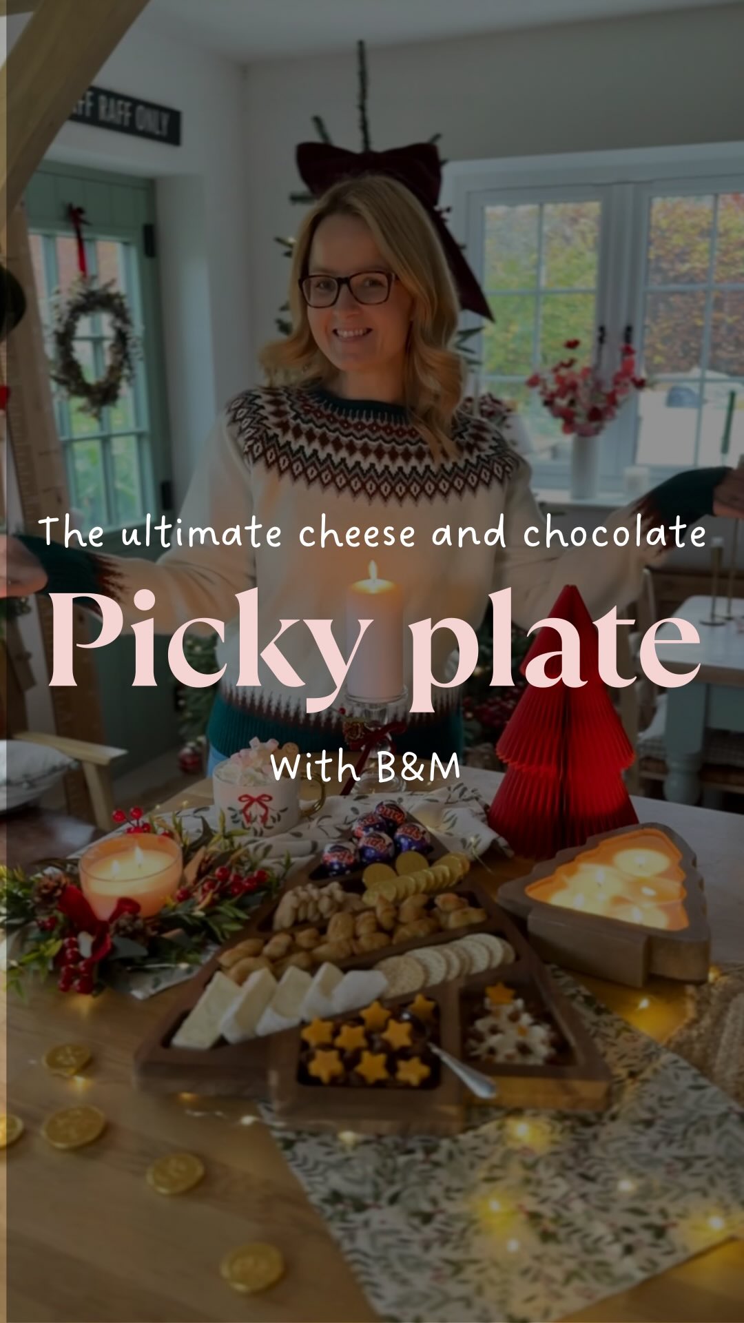 Instagram post by @thecountryreno for B&M Stores. Caption reads: 🎄 Is there anything better than a festive picky....