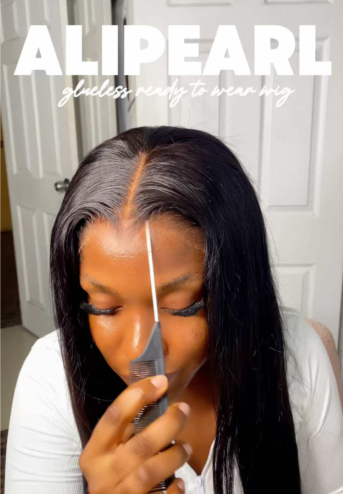 TikTok post by @idojann for Alipearl Hair. Caption reads: [...] definitely love at first sight!😍....