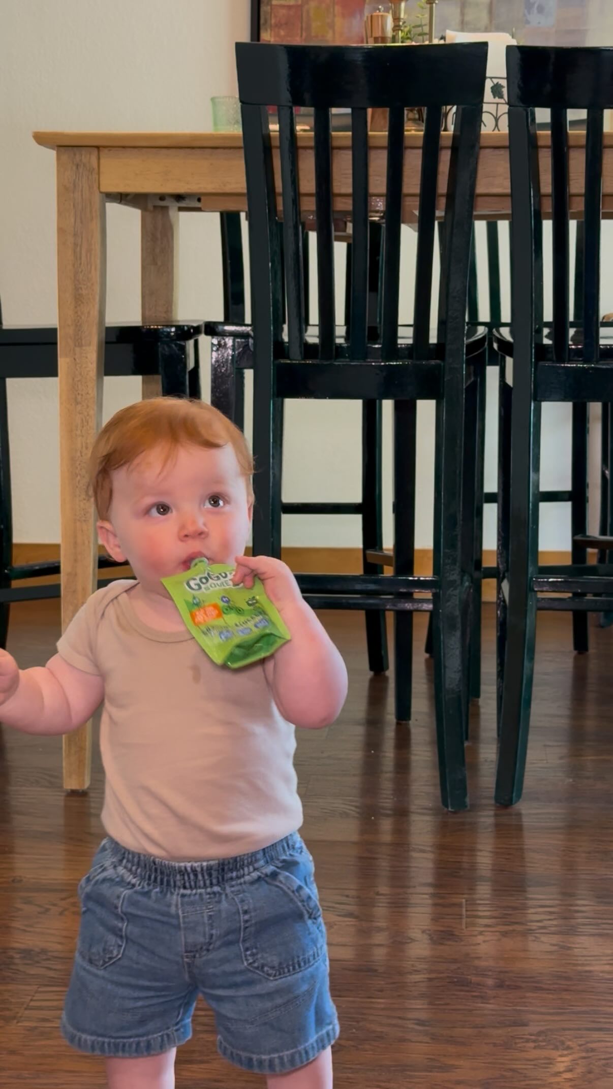 Instagram post by @with_the_wells for GoGo squeeZ. Caption reads: First steps sponsored by @gogosqueez 

#firststeps....