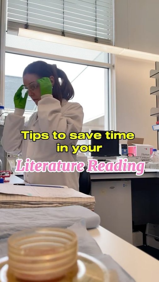 Instagram post by @elina_in_science for Unriddle. Caption reads: 📚Literature reading is one of the most....