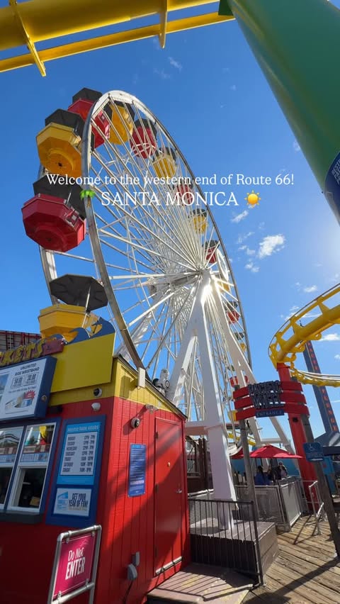 Instagram post by @thewanderdiary for Visit California. Caption reads: [...] Monica getaway @seesantamonica....