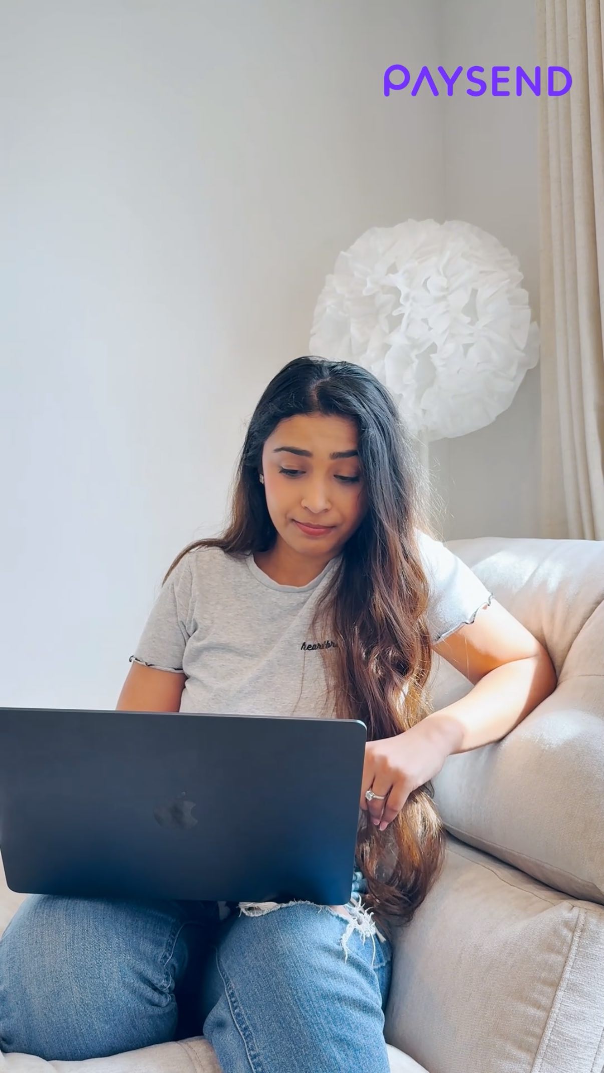 Instagram post by @doseofniyati for Paysend. Caption reads: [...] my brother in India instantly through....