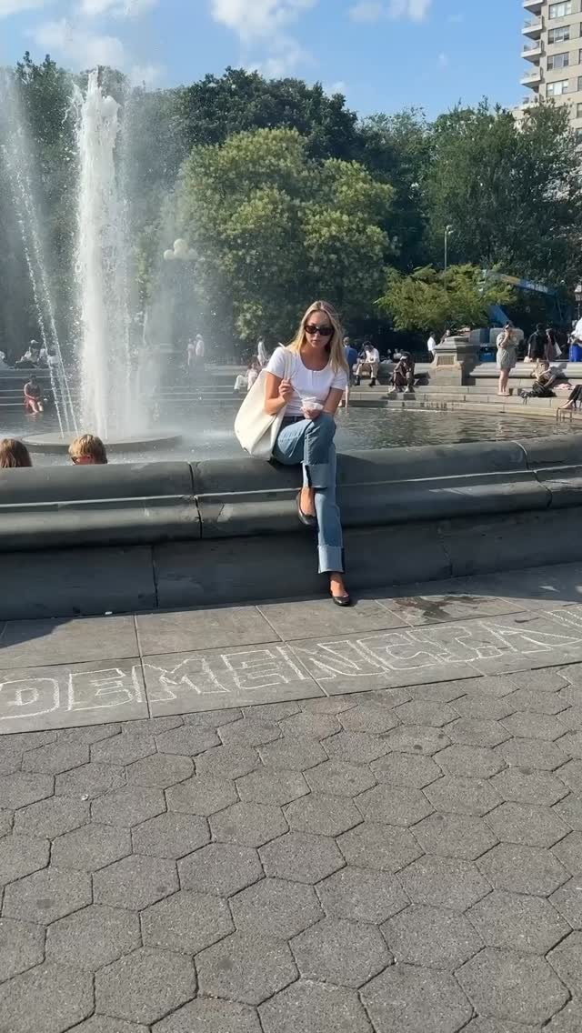 Instagram post by @lilamoss for DKNY. Caption reads: Summer in the city with @dkny #dknypartner.