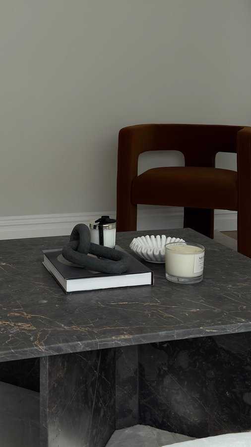 Instagram post by @onlydila for Cult Furniture. Caption reads: [...] table to tie everything together.....