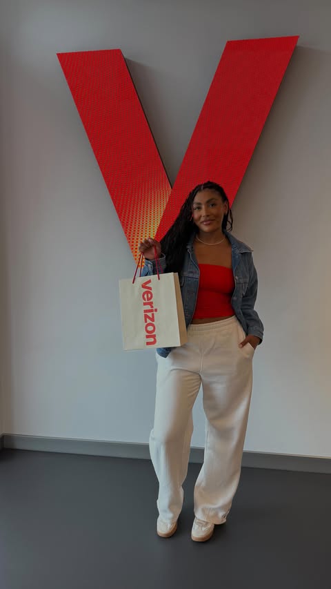 Instagram post by @niyah.gonzalez for Verizon. Caption reads: #VerizonPartner Finally off my mom’s plan and....