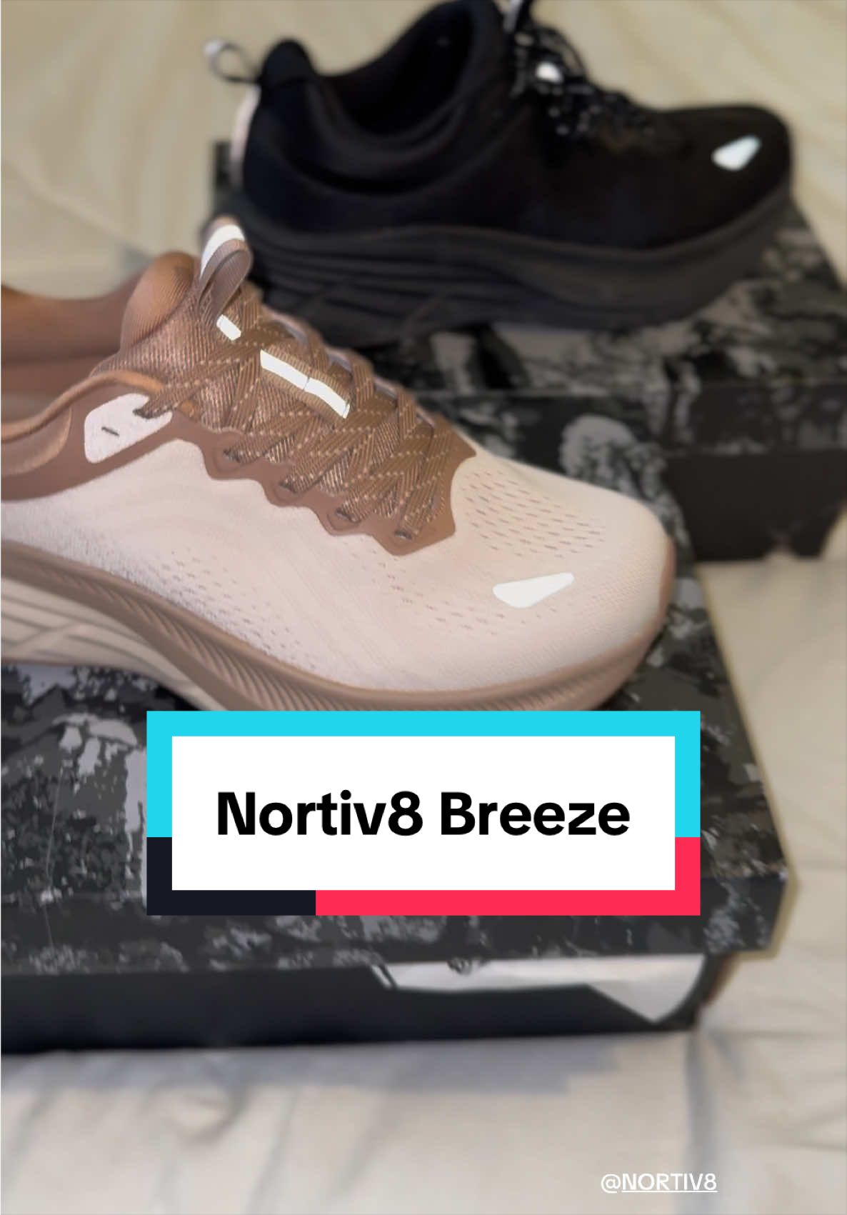 TikTok post by @mrsjacksonreviews2.0 for Nortiv8. Caption reads: [...] most comfortable shoes ever!! @NORTIV 8....