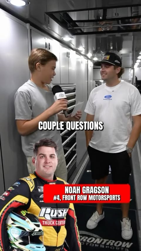 Instagram post by @maxmendozashow for NASCAR. Caption reads: [...] with @noahgragson before my first @NASCAR....