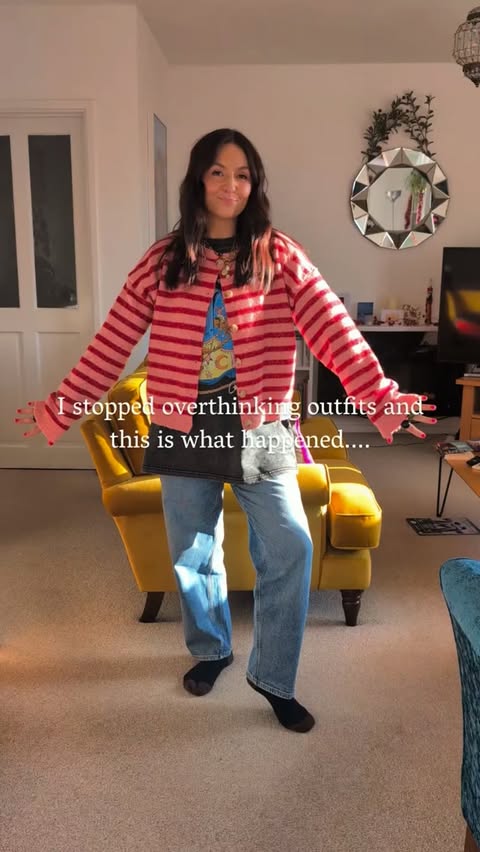 Instagram post by @lauradopamineoutfits for Abbott Lyon. Caption reads: This is your reminder that great outfits don’t....