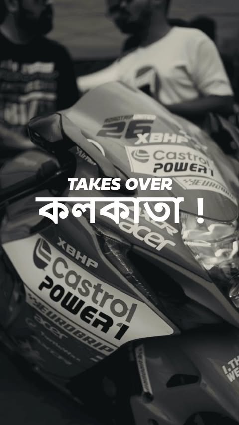Instagram post by @themotographer for Castrol POWER1. Caption reads: Kolkata brought in a new wave of energy to MaxBhp....