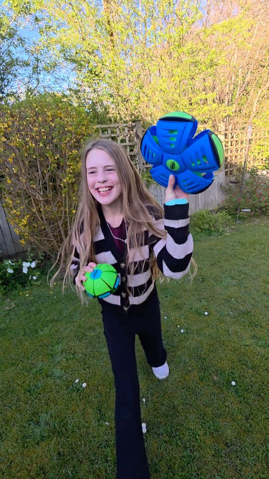 Instagram post by @raisingmylittlepickles_ for Vivid Toy Group. Caption reads: LOVE finding new outdoor games 🙌 Ad| Squash it....