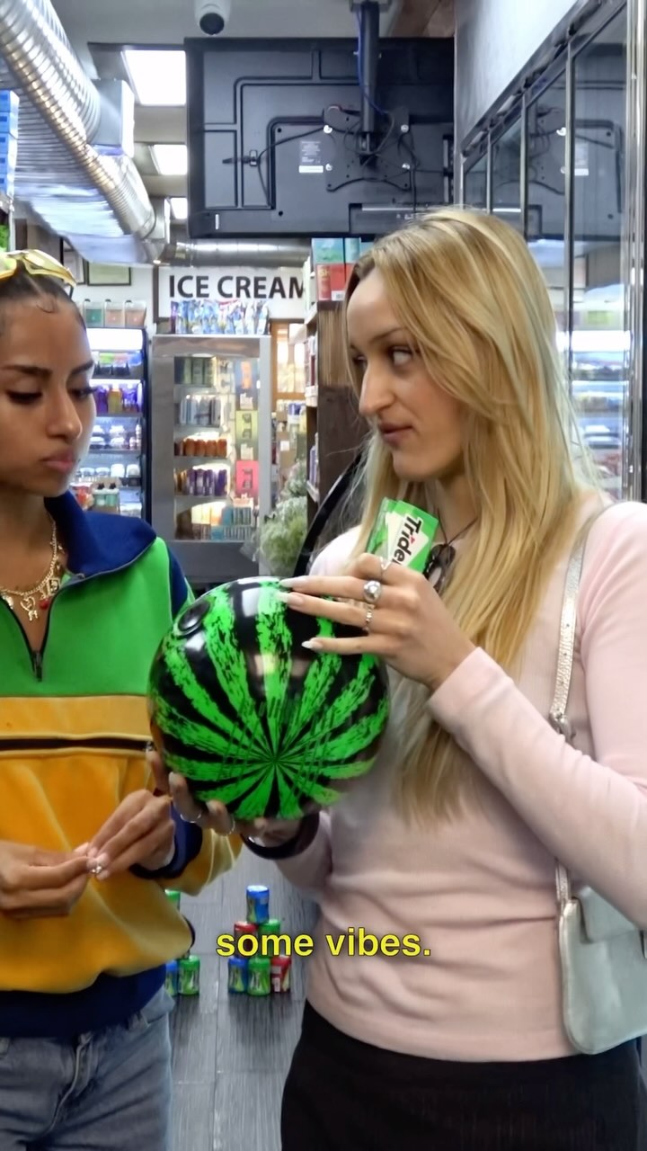 Instagram post by @stefdagz for Trident Gum. Caption reads: Turns out your local bodega is not just for snack....