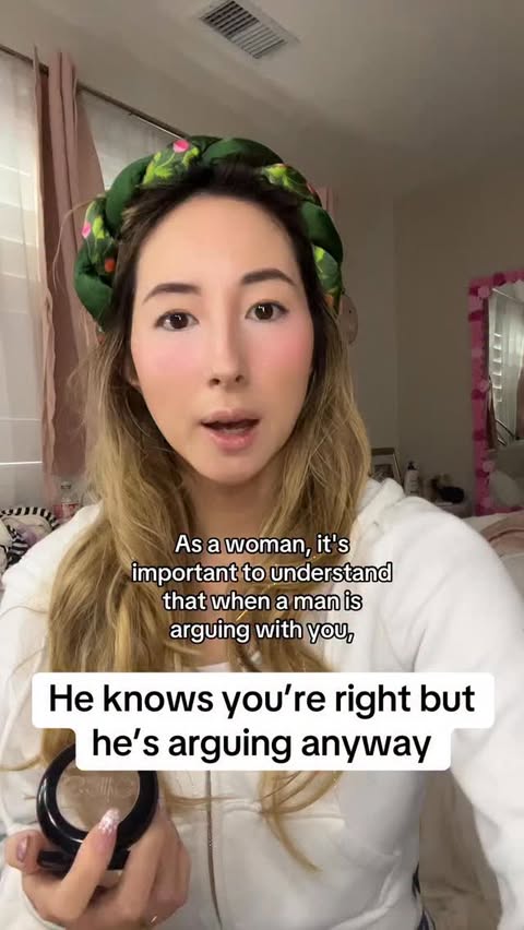 Instagram post by @chloejuliett_ for Prada Beauty. Caption reads: Men who argue with women lack basic respect for....