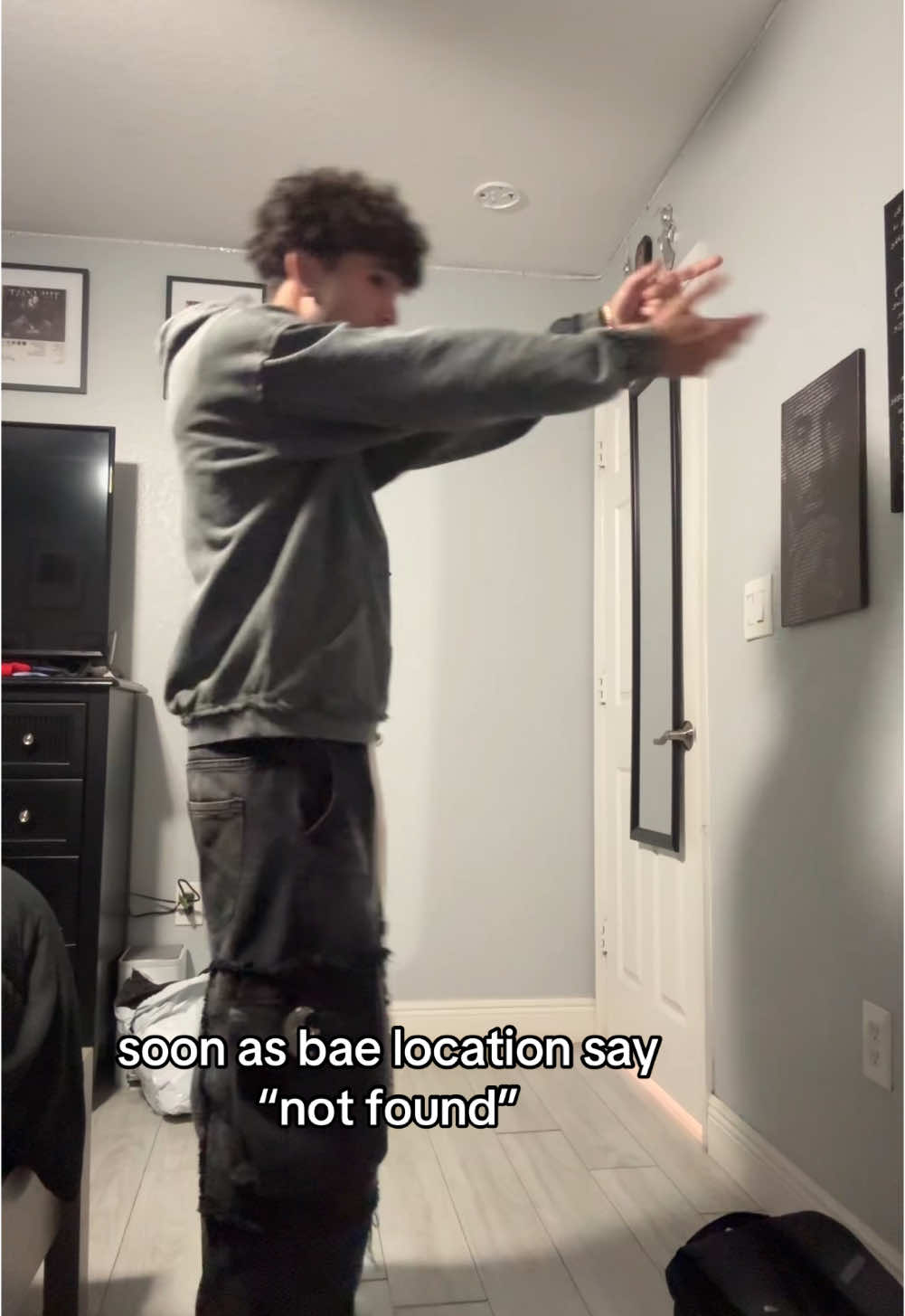 TikTok post by @.juanpalo for Nevstudio. Caption reads: Clothes from @Nevstudio Official #nevstudio ....