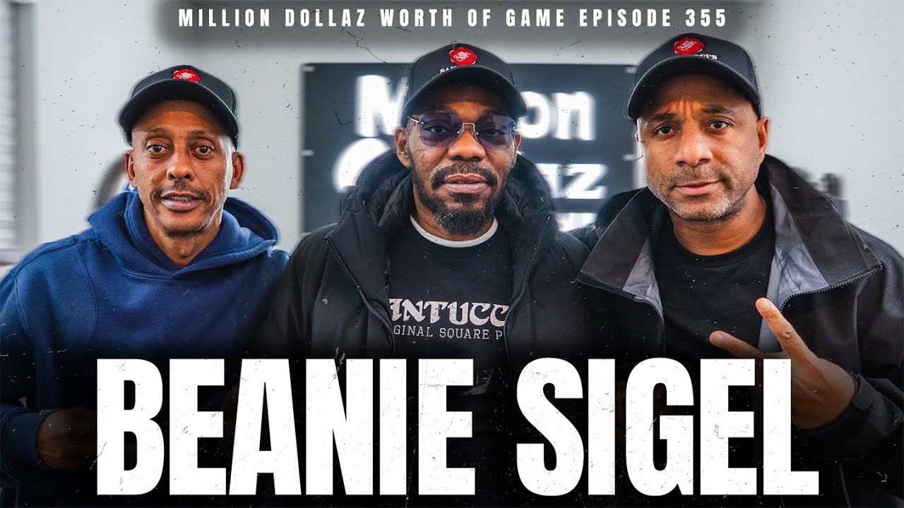 YouTube post by @MWORTHOFGAME for ZipRecruiter. Caption reads: BEANIE SIGEL: MILLION DOLLAZ WORTH OF GAME EPISODE....
