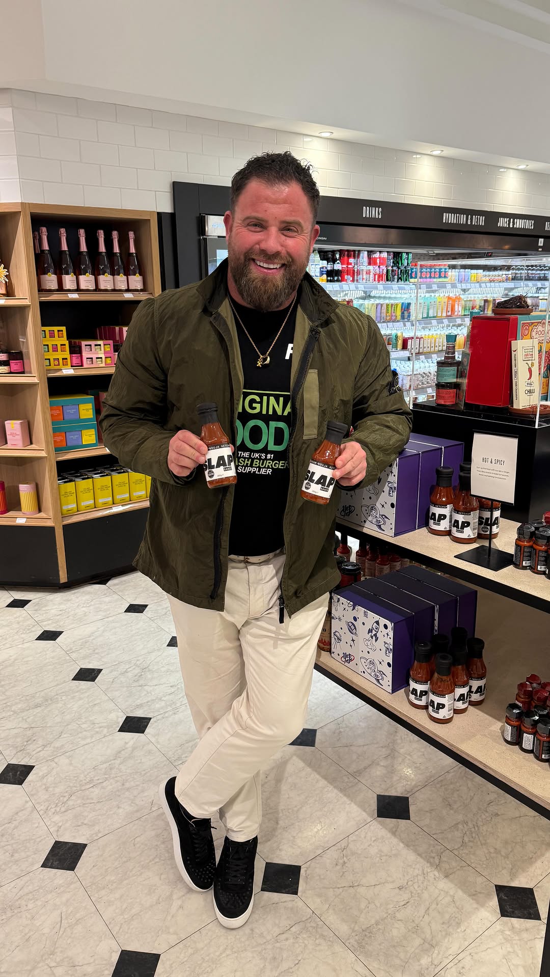 Instagram post by @foodreviewclub for Selfridges. Caption reads: It’s finally happened! @slapsauceuk is finally on....