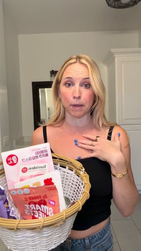 Instagram post by @lottieweaver for Costco. Caption reads: [...] care basket 🧺♥️ #torriden #costco....