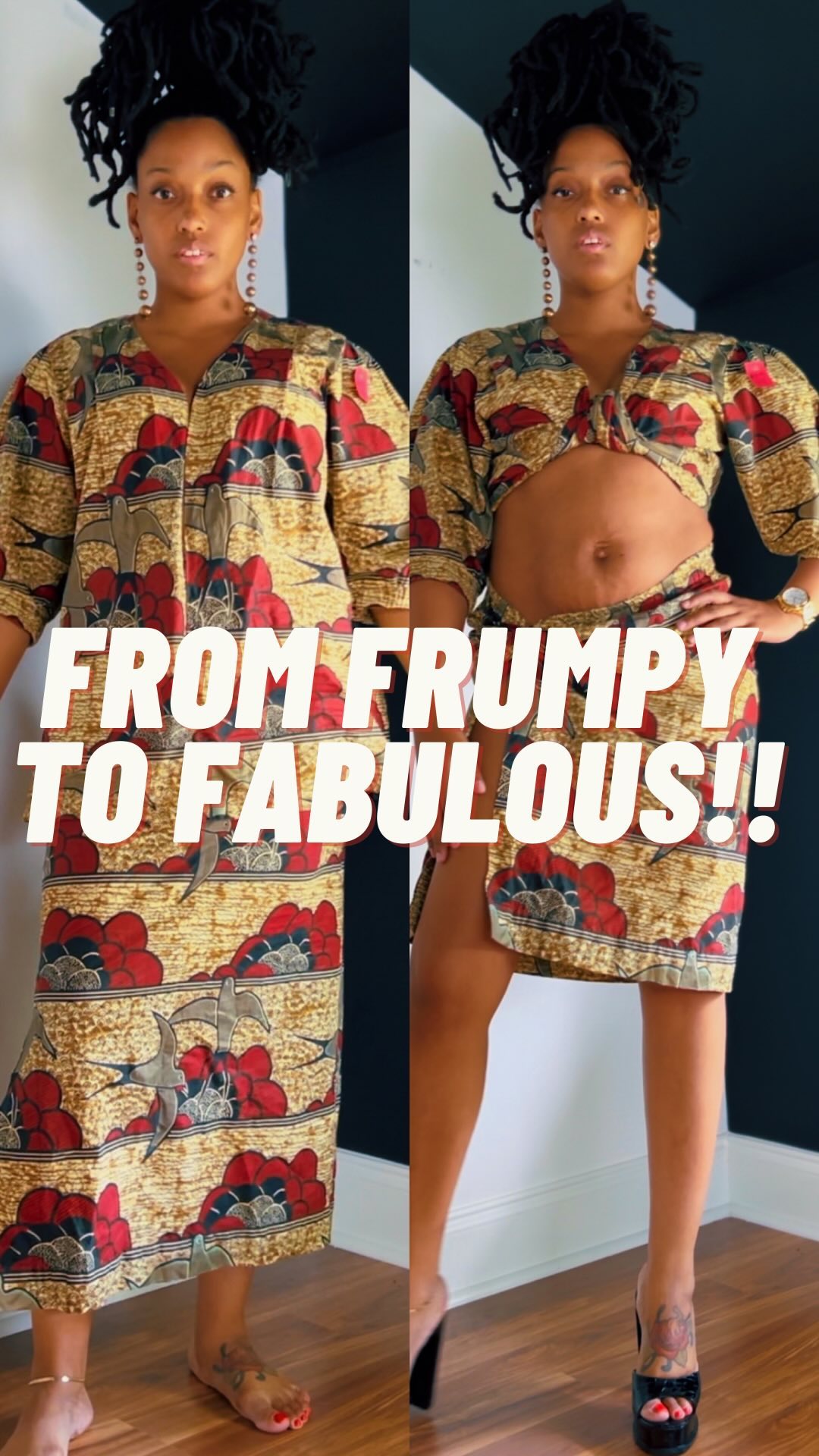 Instagram post by @rikjames for The Shade Room. Caption reads: Catch this #mombod IN STYLE!! You can cop this....