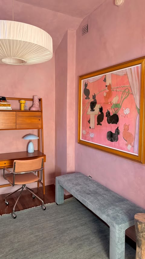 Instagram post by @daniklaric for West Elm. Caption reads: [...] the very first room of my house with....