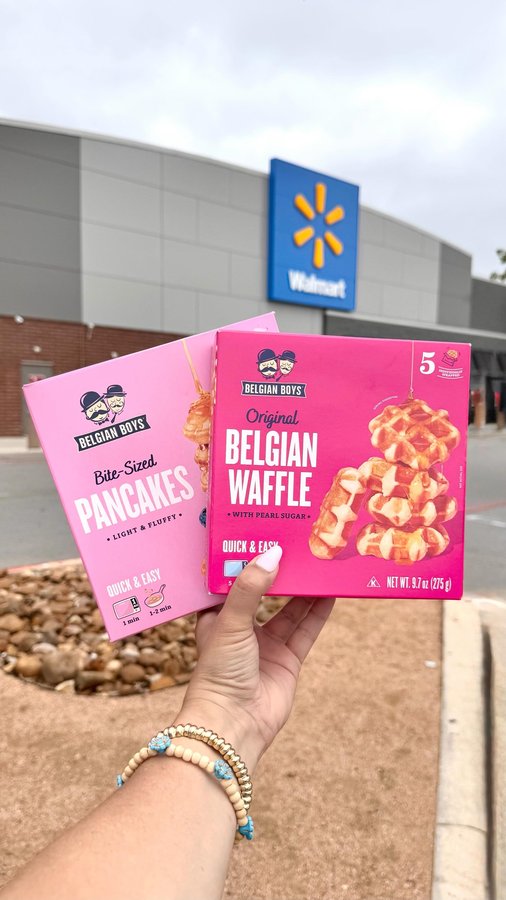 Instagram post by @walmartfavs for Belgian Boys. Caption reads: [...] in Walmart’s refrigerated section 😍....