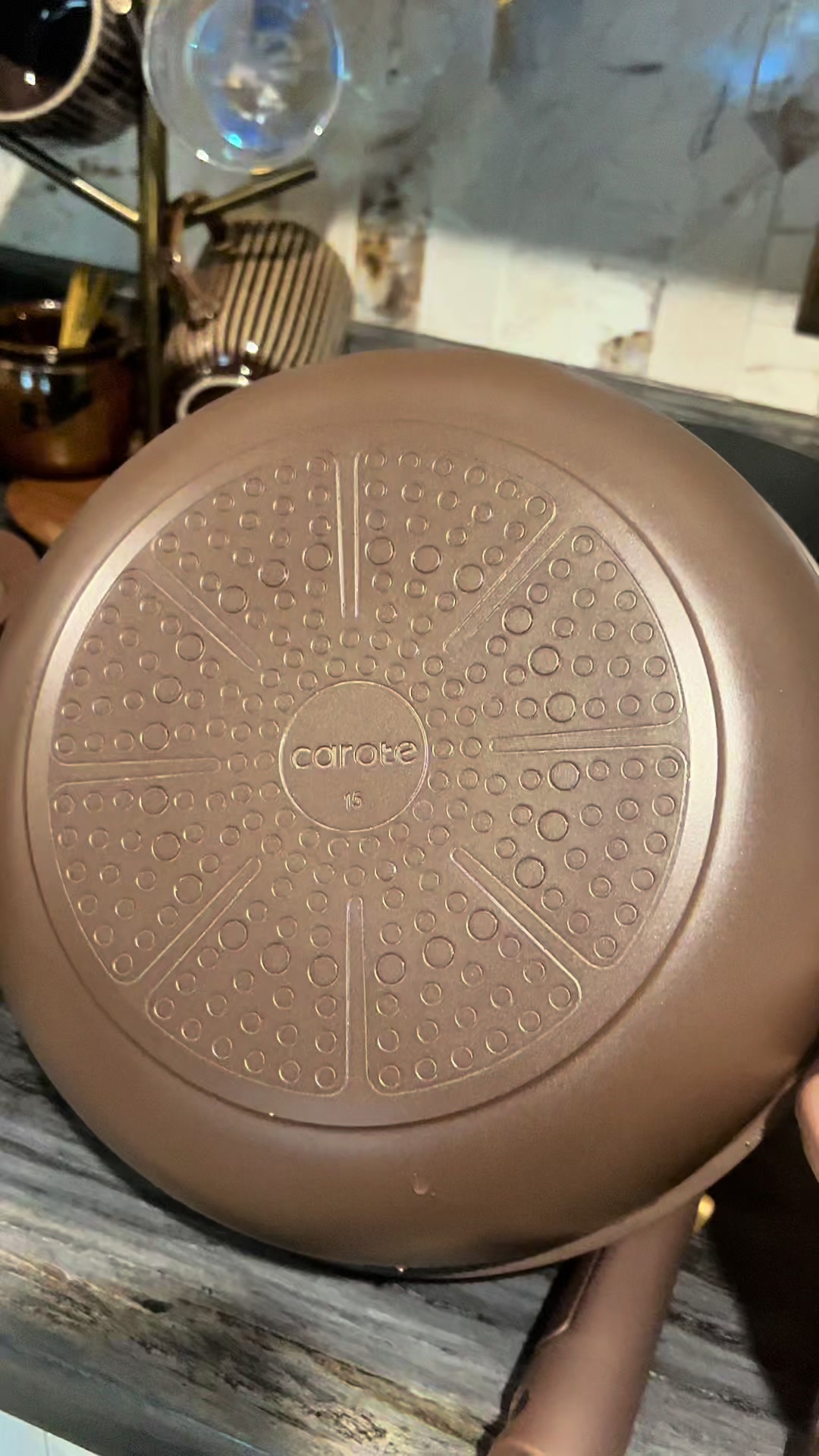 TikTok post by @cajjones92 for Carote. Caption reads: [...] and pans today! #fall#cookingtiktok @Carote....