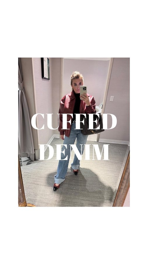 Instagram post by @juliannehopestyling for AG Jeans. Caption reads: [...] biggest trends 🤍 I am loving these @agjeans....