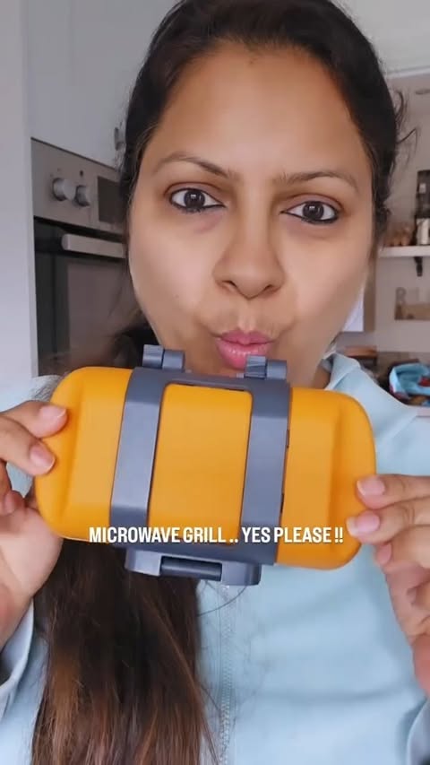 Instagram post by @mom2twolittlehumansinlondon for Morphy Richards. Caption reads: Mico Microwave Toasted Wrap Maker....