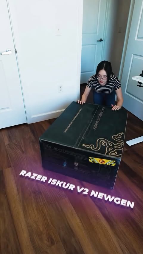 Instagram post by @lucrity for Razer. Caption reads: [...] sitting like a goblin. ❌🪑 Big thanks to....
