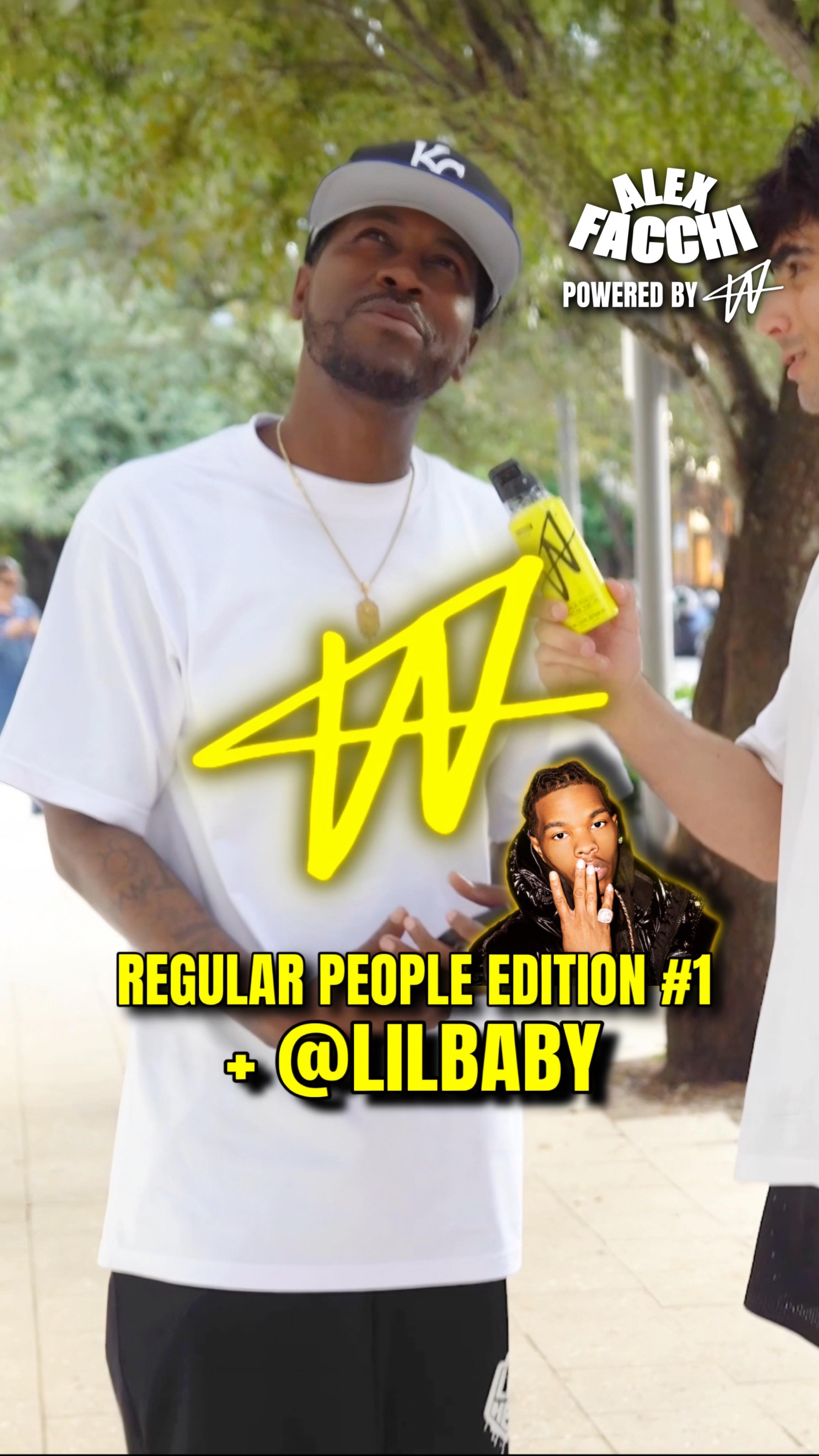 Instagram post by @alexfacchii for getw.com. Caption reads: @lilbaby Shares his W in life + Regular People....