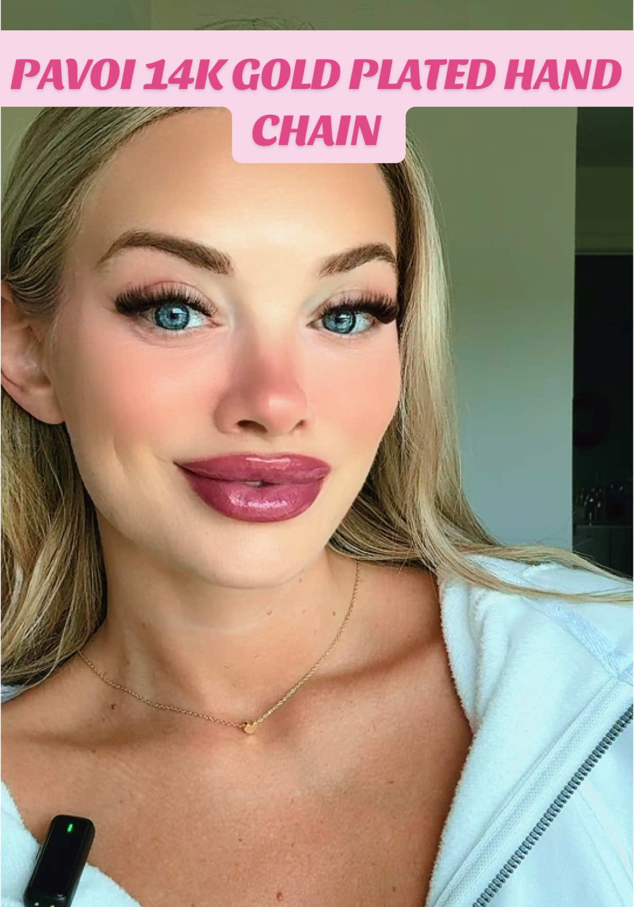 TikTok post by @mora_alyss for Pavoi. Caption reads: [...] giving effortless luxury. This PAVOI hand....