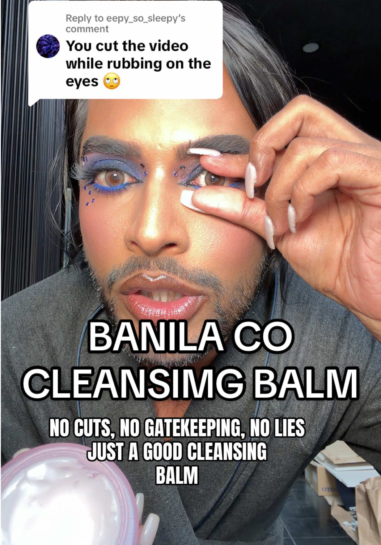 TikTok post by @adityamadiraju for Banilausa. Caption reads: Replying to @eepy_so_sleepy unfiltered and human …....