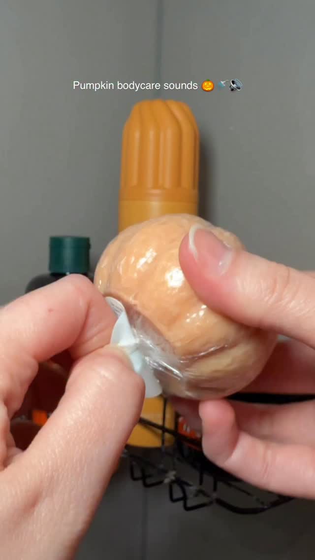 Instagram post by @youglowgrrl for The Body Shop. Caption reads: Pumpkin bodycare sounds 🎃🚿🔊

Products....