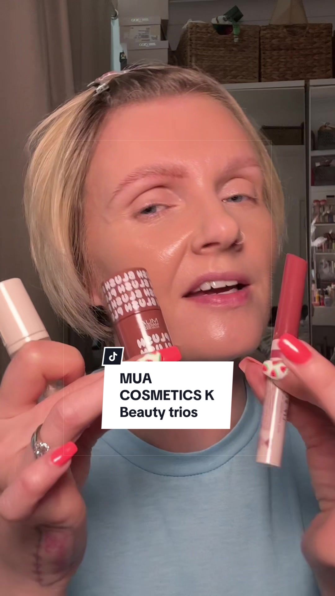 TikTok post by @40slifelou for MUA Cosmetics Maroc. Caption reads: 3 of my @MUA Cosmetics faves in a mini bundle.....