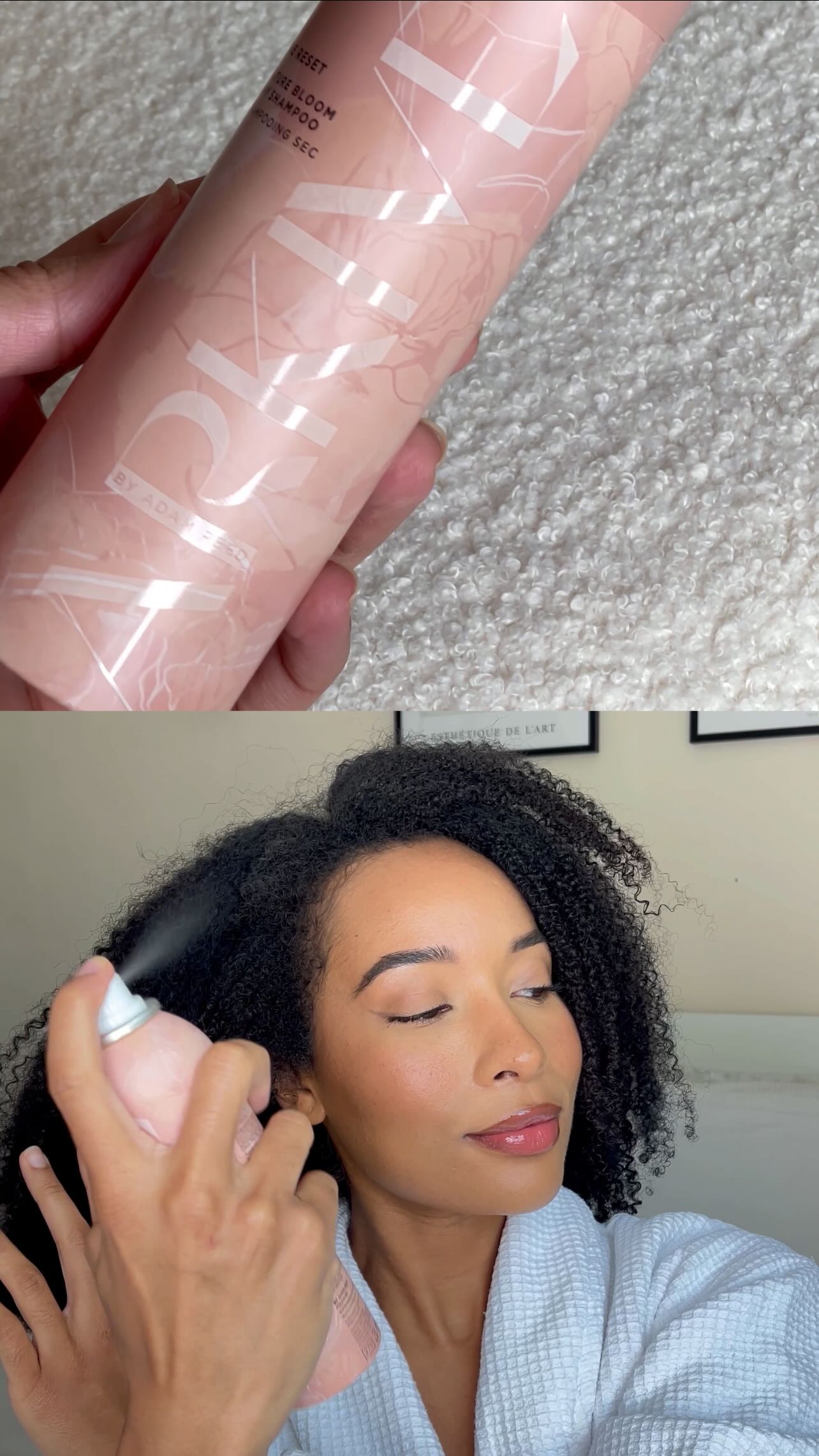 Instagram post by @hannahmendez.x for ARKIVE HEADCARE. Caption reads: [...] my intentions and my hair with....