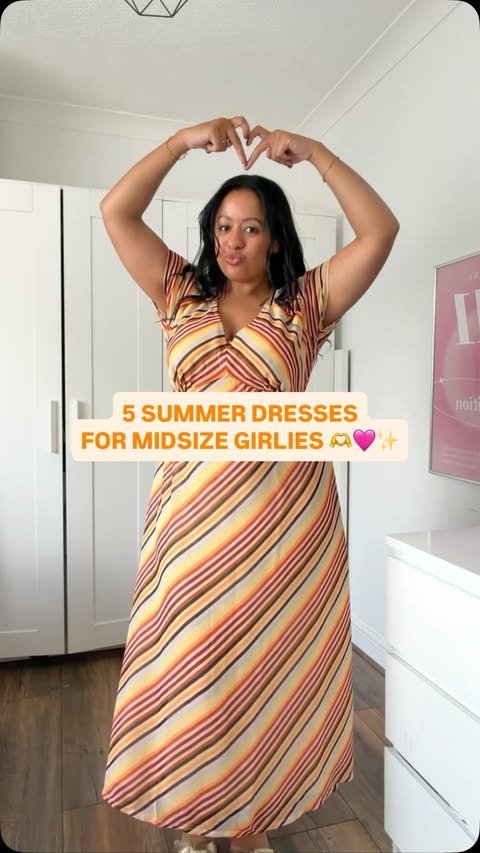 Instagram post by @imsianwestley for Simply Be. Caption reads: [...] dresses for the midsize girlies 😍 All....