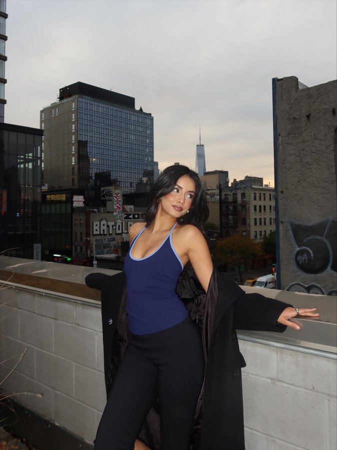 Instagram post by @rachanakoorthy for Princess Polly. Caption reads: cute n casual in new york & @princesspolly 🥰....