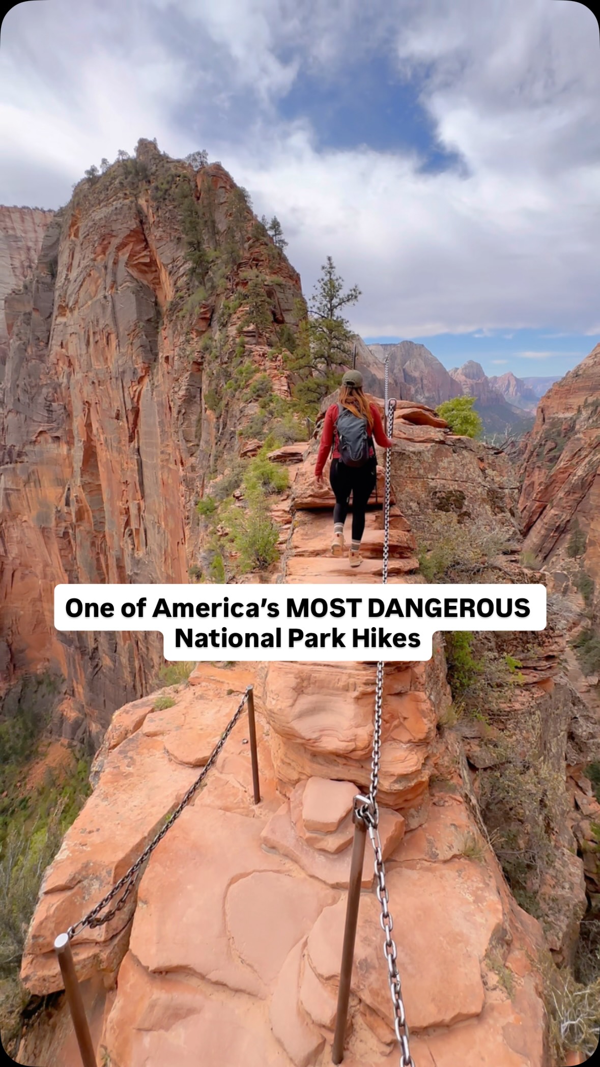 Instagram post by @wanderlusttravelcouple for Visit Utah. Caption reads: This iconic hike NEEDS to be on your....