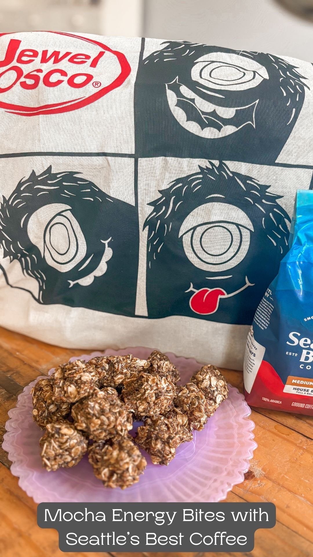 Instagram post by @theblissfulmomma for Jewel-Osco. Caption reads: Back to school means back to caffeine #ad So I....