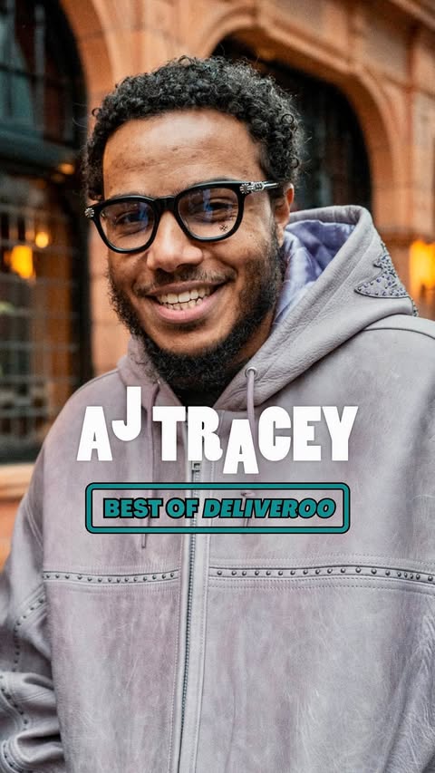 Instagram post by @ajtracey for Deliveroo. Caption reads: [...] Best of #London - delivery edition.....