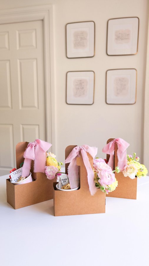 Instagram post by @amandawarren__ for Tazo. Caption reads: Who says Easter baskets are just for kids?....