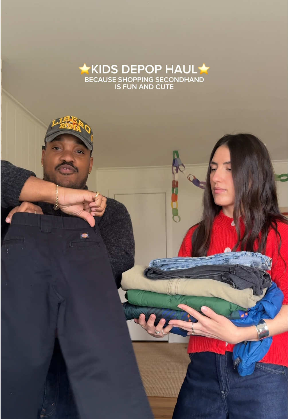 TikTok post by @aileciajones for Depop. Caption reads: we love @Depop for secondhand kidswear ⭐️ With the....