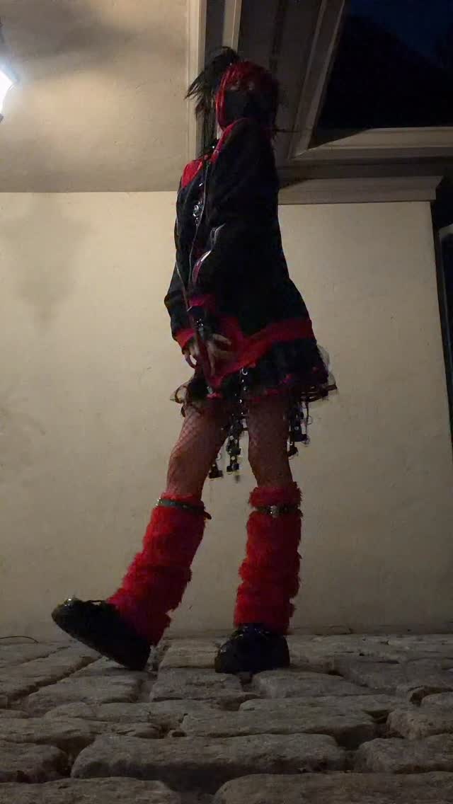 Instagram post by @spawnofs8tan for Hell Bunny. Caption reads: [...] from @meowcos.fashion skirt from....