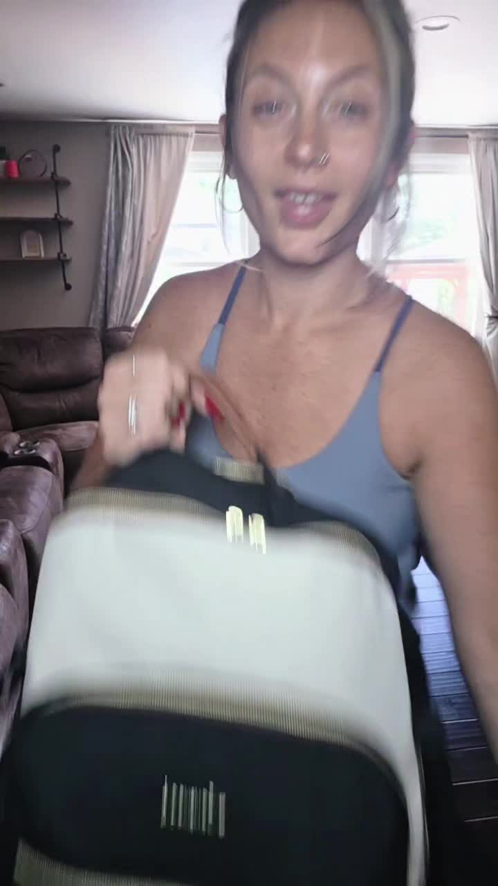 TikTok post by @the_realty_chels for Lovevook. Caption reads: This backpack from @Lovevook Bags is a game....
