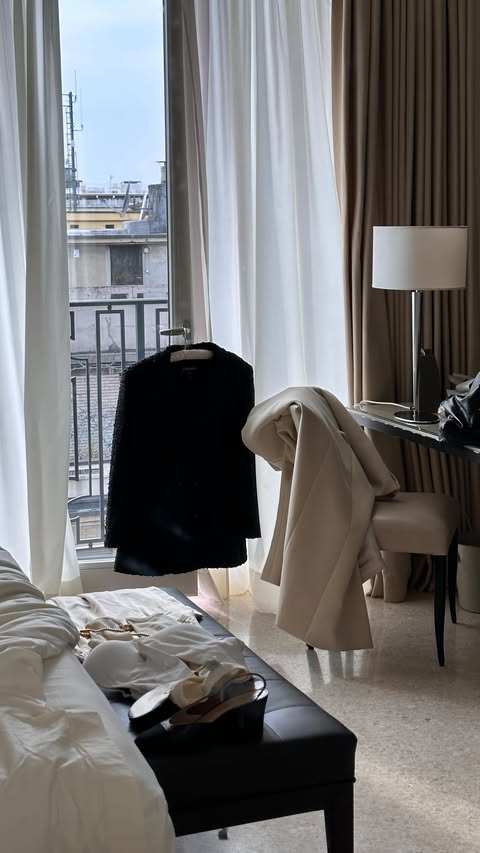 Instagram post by @vivianhoorn for GUESS. Caption reads: back in amsterdam and it’s time for drinks and....