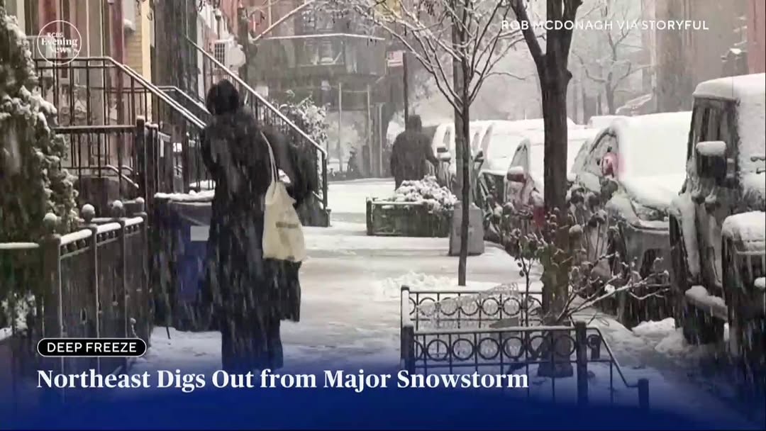 Instagram post by @robertmarciano for CBS News. Caption reads: Bone-chilling temperatures across the country and....