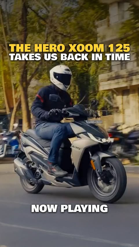 Instagram post by @powerdrift for Hero MotoCorp. Caption reads: [...] in stories! #PowerDrift #HeroXoom125....
