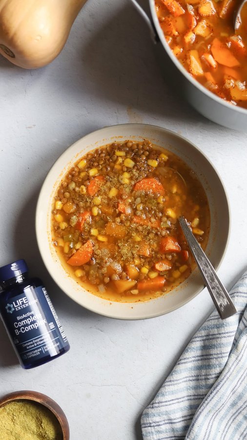 Instagram post by @betterfoodguru for Life Extension. Caption reads: READ ME⬇️

Did you know that B vitamins are....